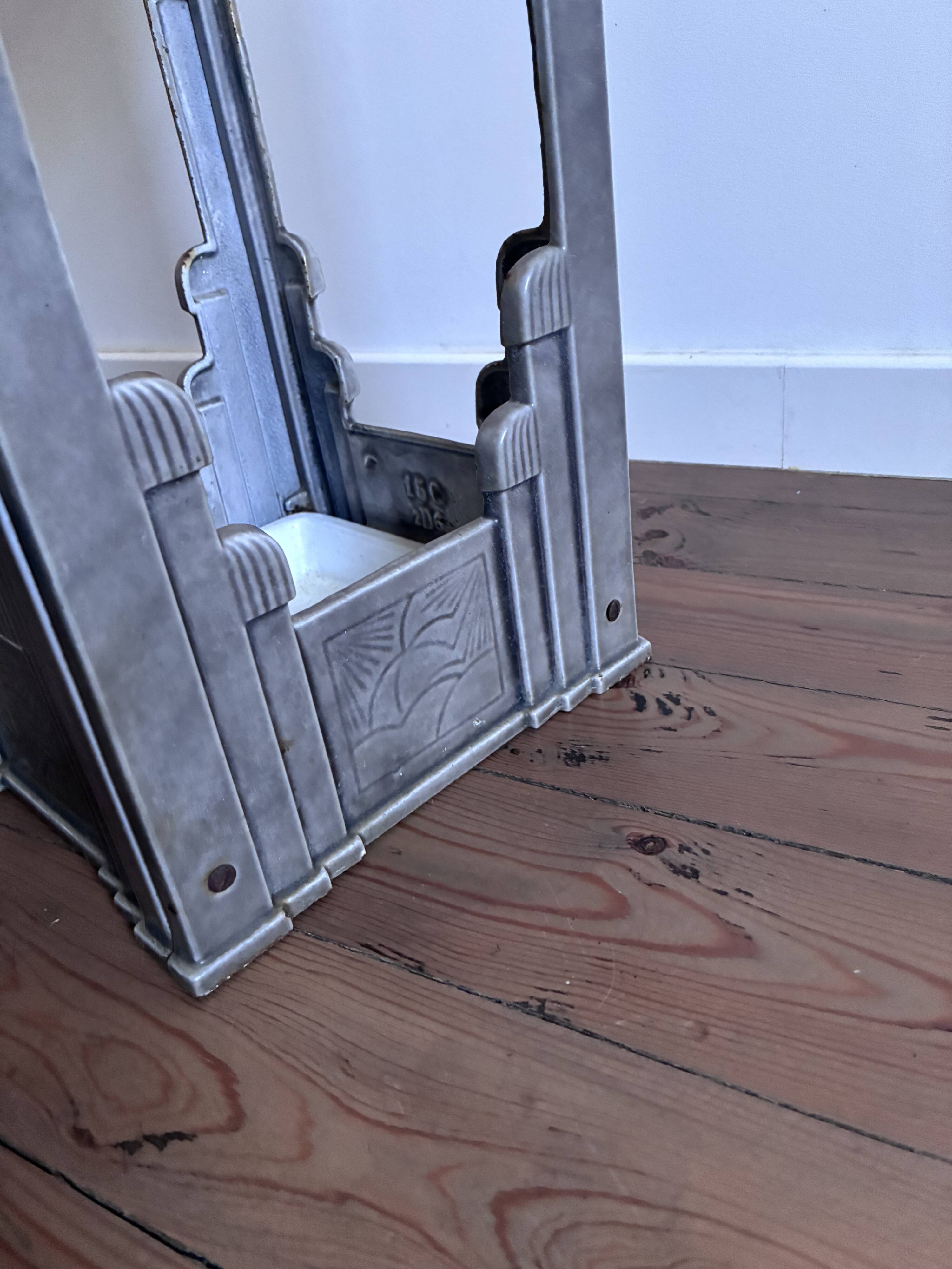 Art Deco umbrella stand from the 1930s, cast iron.