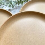3 Assiettes Vintage en Grès Sarreguemines modèle Fermette made in France