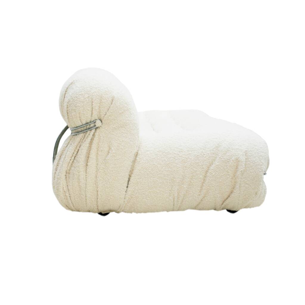 Tobia Scarpa Mid-Century Modern Bouclé Fabric "Soriana" Italian Sofa