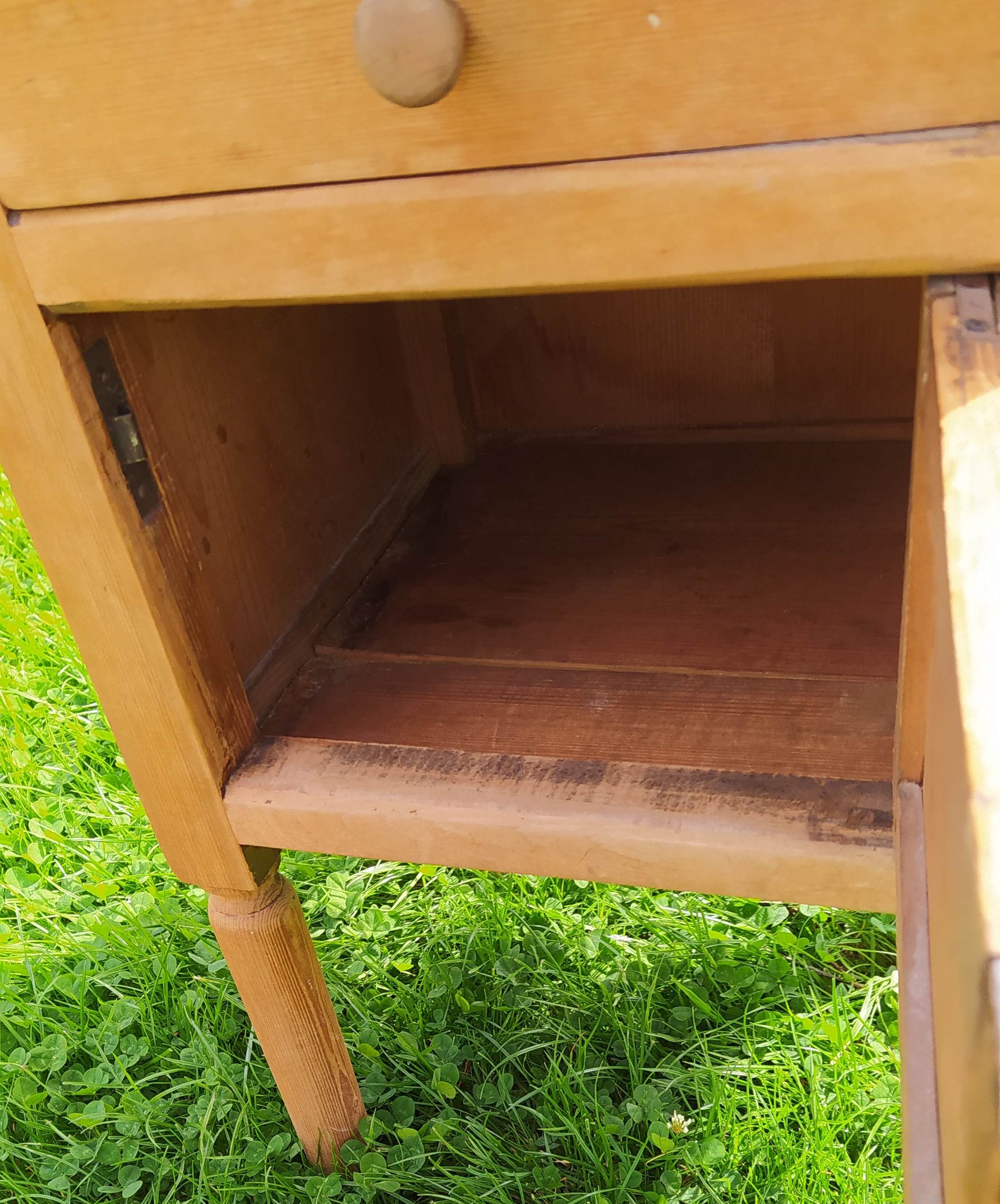 Old wooden nightstand