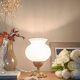 Lampe en bronze et opaline