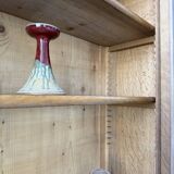 Old XL Napoleonic oak glass bookcase, 19th century