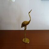 Vintage brass heron