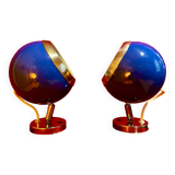 Lot of vintage lamps/wall lights, Eye-Ball, Space Age, from the 70s