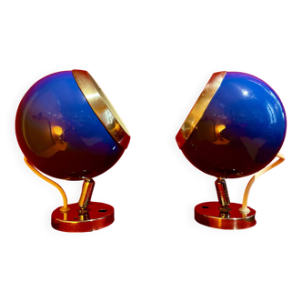 Lot of vintage lamps/wall lights, Eye-Ball, Space Age, from the 70s