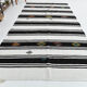 6x13 White & Black Hemp Carpet, 202x404Cm