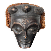 Black and orange tribal mask
