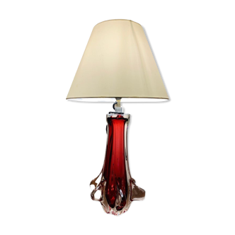 Seguso style ruby red table lamp 1960s