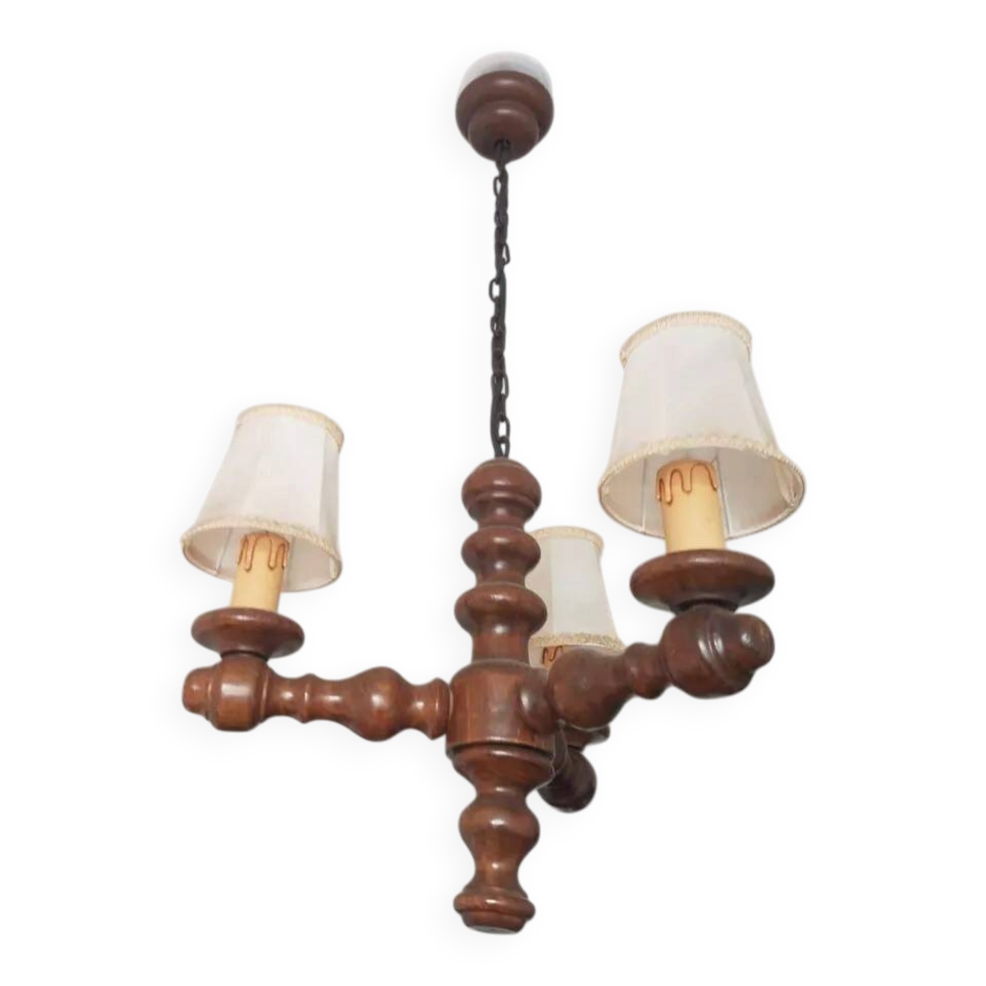 Antique wooden chandelier