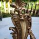 Pair of gilded bronze andirons Louis XV