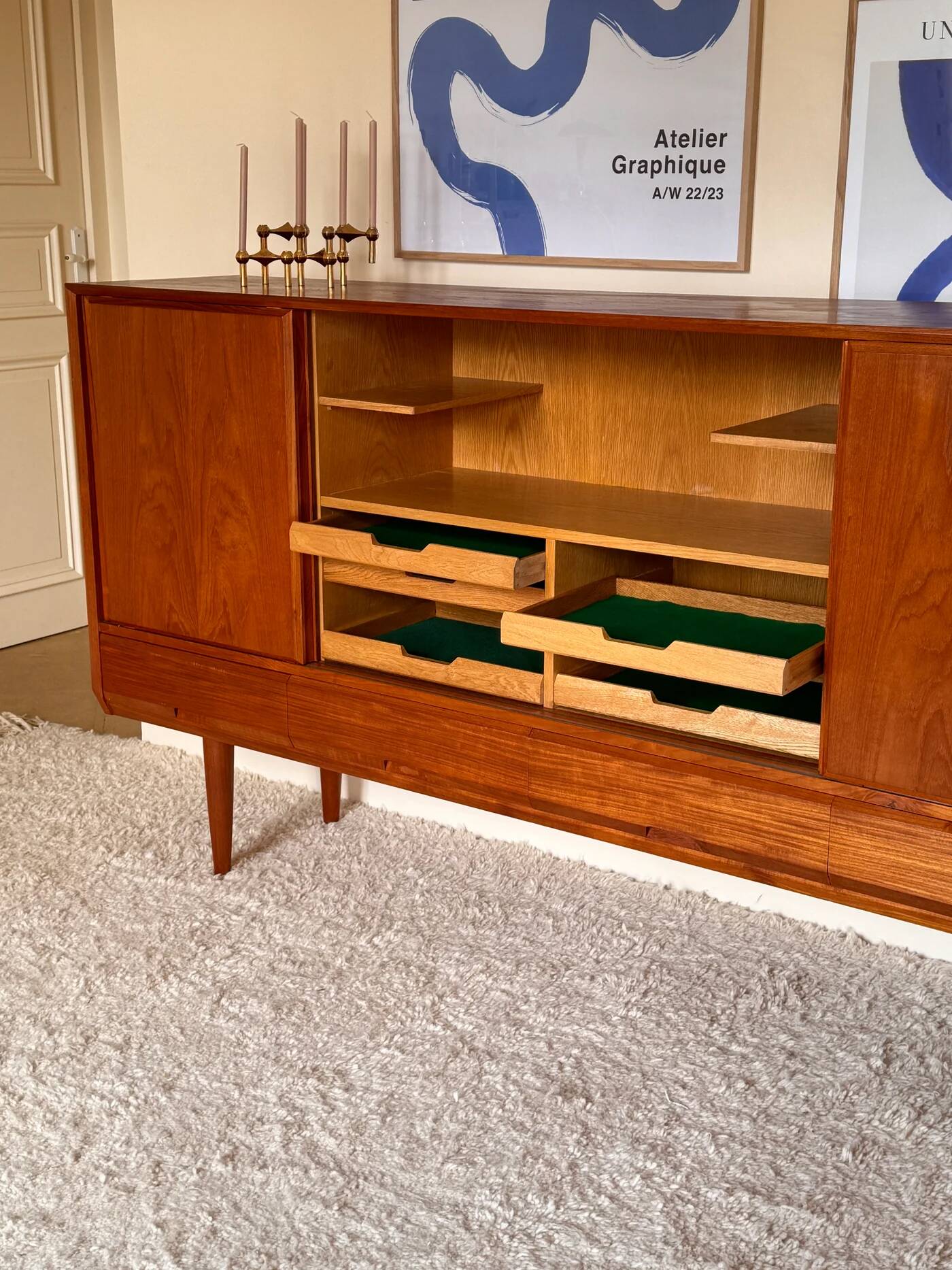 Vintage Scandinavian teak sideboard from the 1960s "Mads"