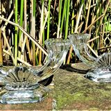 Pair of Val saint Lambert candlesticks