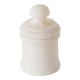 Alabaster box, round shape, white, design, 1970 - 13 x 8 cm