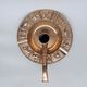 Ashtray and bronze candle holder with the 12 astrological signs of the zodiac