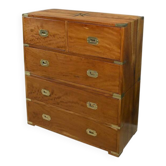 Commode de marine en acajou massif, Inde – XXe