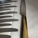 Set of 24 horn table knives