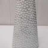 Vase ancien céramique barbotine signé numéroté vintage