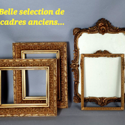 Old frame patinated wood montparnasse 59x47 foliage 46x33 cm circa 1930/50 sb104