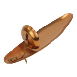 Large 1950s 60s mid century wall candle holder hammered copper