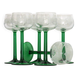 6 screen-printed Alsace wine glasses in very good condition