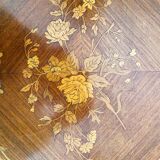 Game table Louis XV style, Napoleon III period (bronze fall and bronze belt, marqueteri