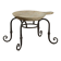 Table ancienne en fer forgé et marbre, Italie, début XXe siècle