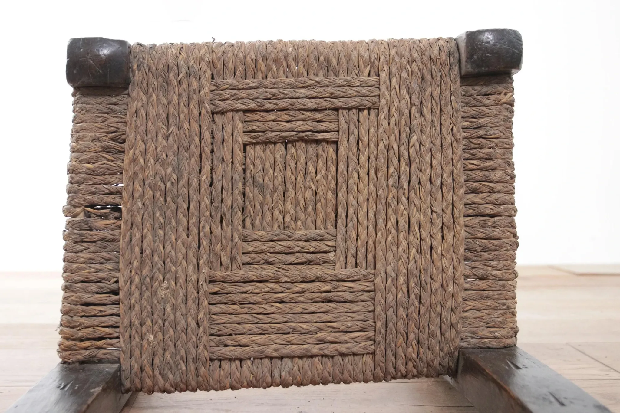 17th-century farmhouse chair with carved motifs – wabi sabi