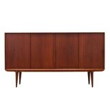 Teak highboard, Danish design, 1970s, manufactured by Omann Jun