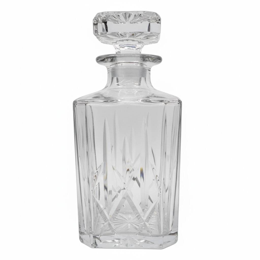 Vintage cut glass whisky carafe