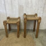 Set of 2 rope stools