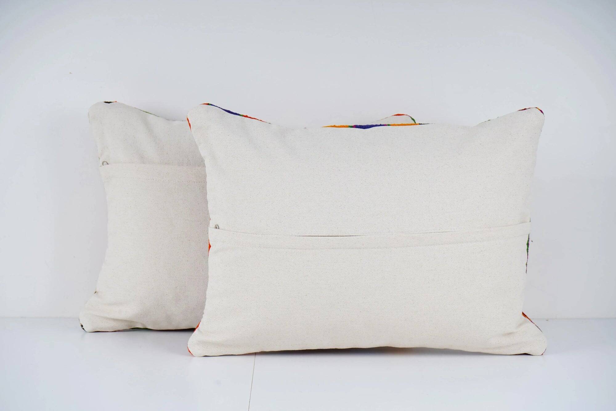 Set of 2 vintage kilim cushion covers 46x61 cm