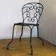 Chaise de jardin en fer forgé 1900