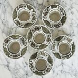 6 Ridgway Staffordshire Windsor teacups and saucers
