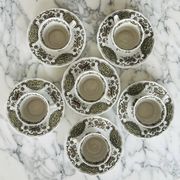 6 tasses à thé et soucoupes Ridgway Staffordshire Windsor