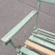 Iron and metal garden bench