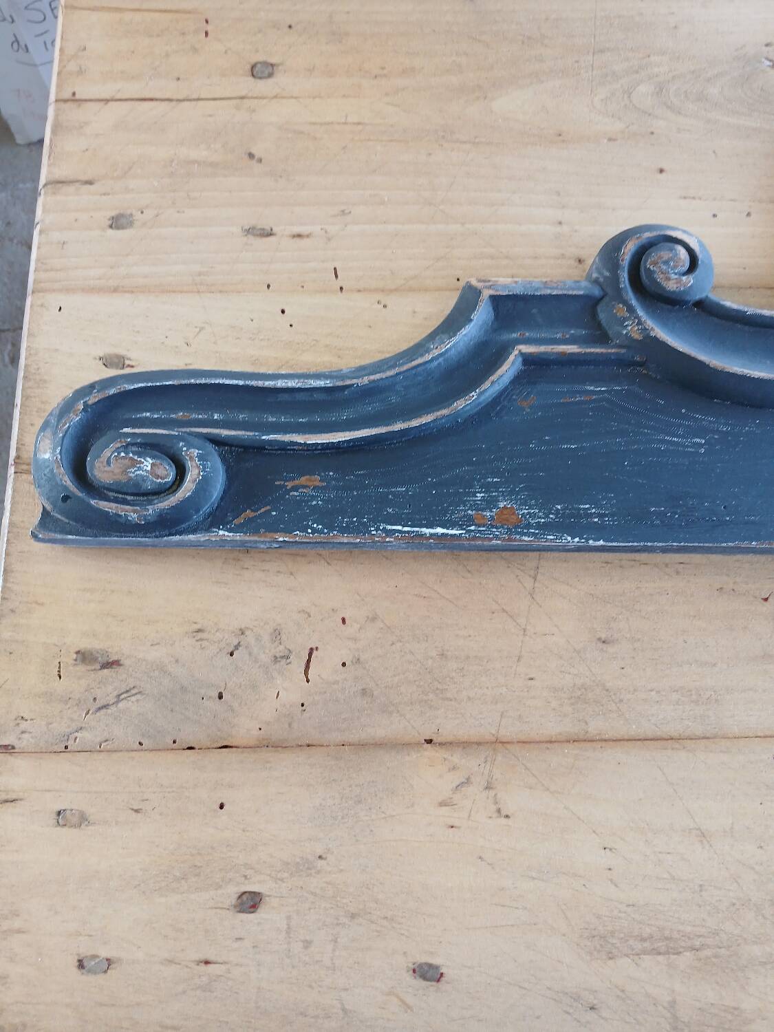 Antique carved wooden pediment
