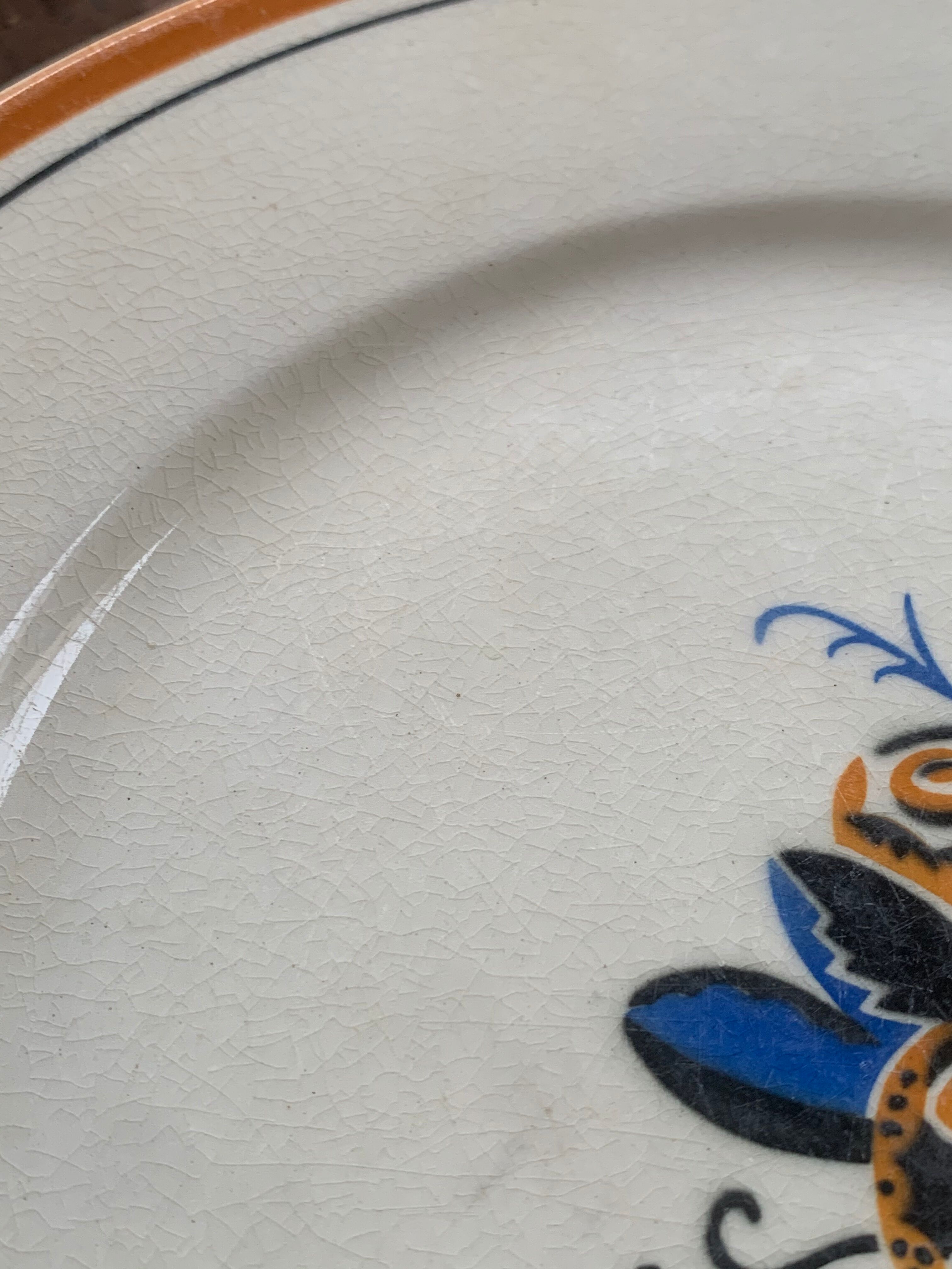 15 orange Primavera plates