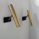 Pair of vintage modernist wall lights, brass, France 1970