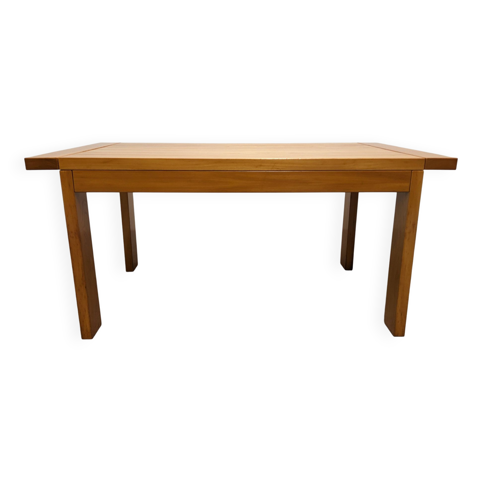 Maison Regain brutalist dining table in solid elm from the 70s/80s