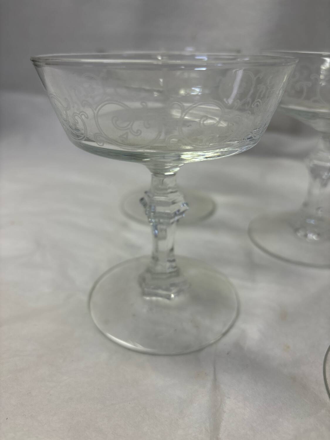 Set of champagne glasses