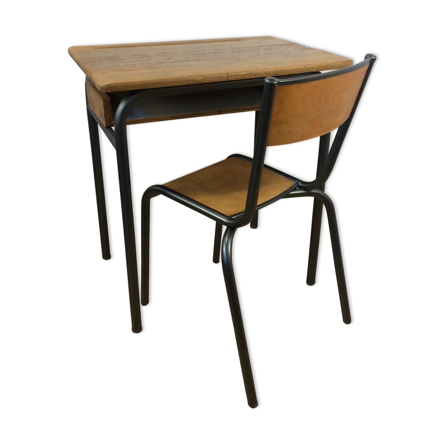 Schoolboy desk and his chair