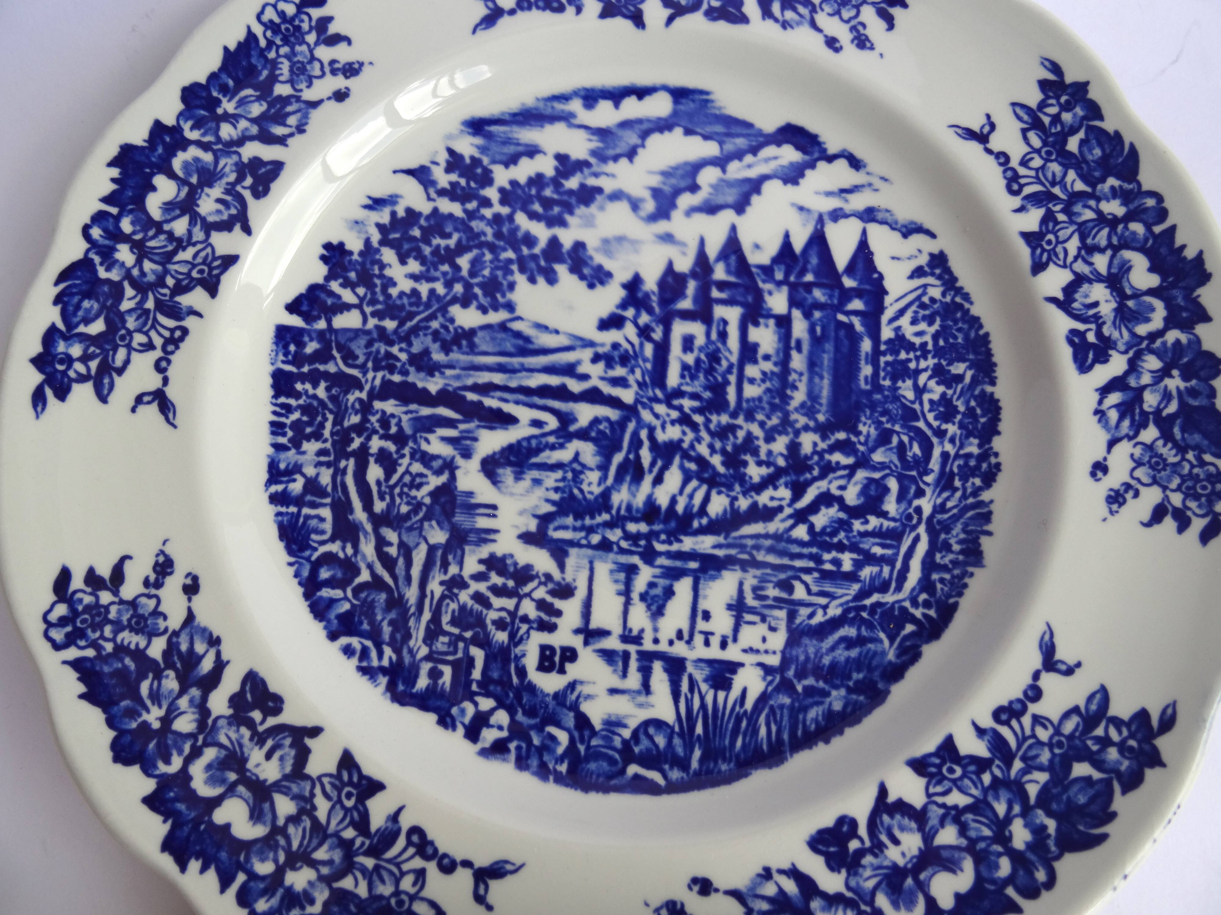 2 BP porcelain advertising plates
