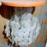 Ceiling light mother-of-pearl grapevines