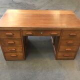 Solid oak administration cabinet desk 1950