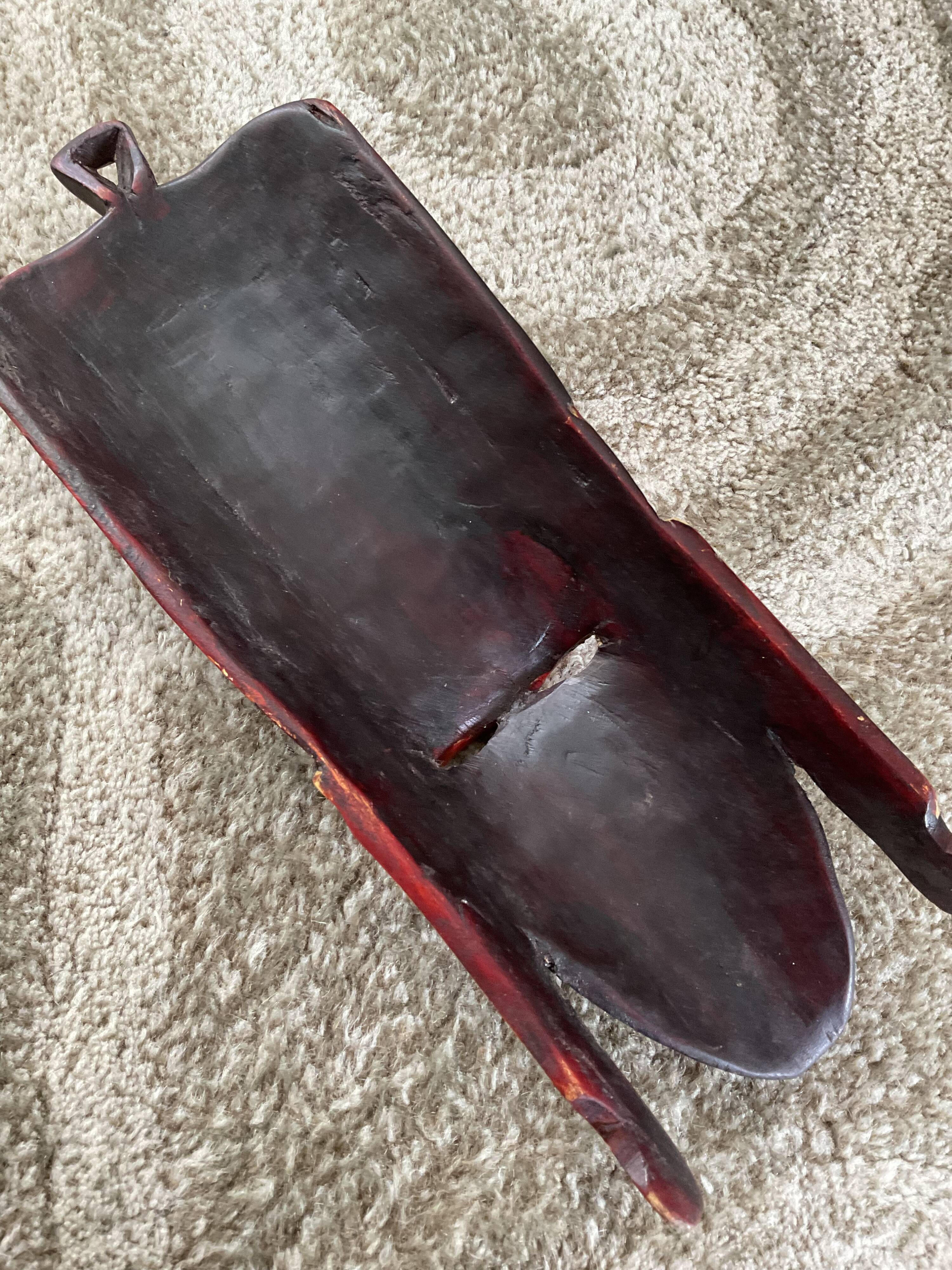 African wooden wall mask