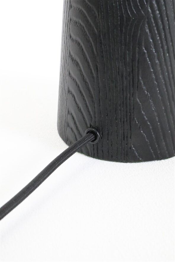 Rare black Theodor Skjøde Knudsen table lamp / Skjern / Mid-century Danish modern design / 1960s / 1970s
