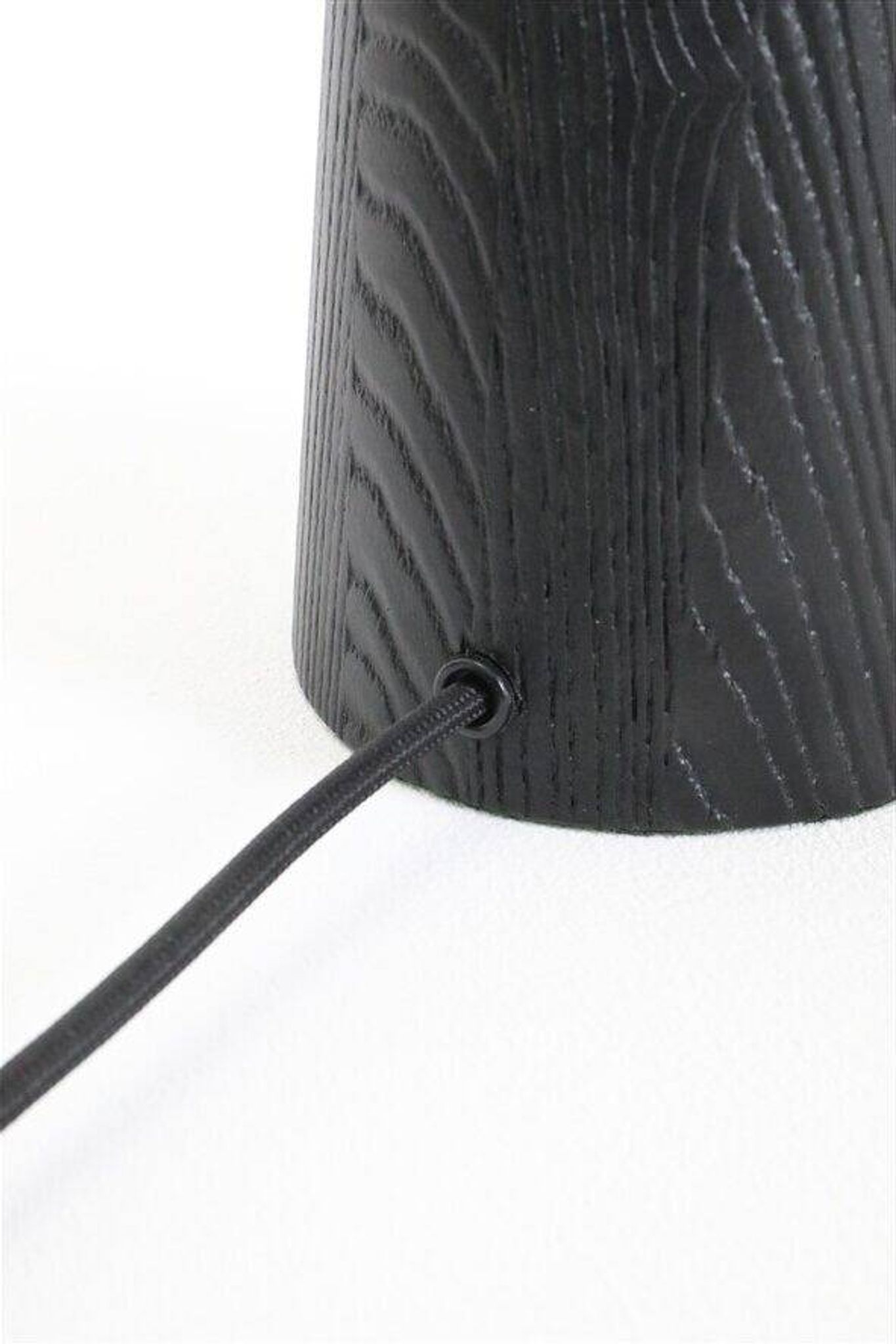 Rare black Theodor Skjøde Knudsen table lamp / Skjern / Mid-century Danish modern design / 1960s / 1970s