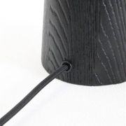 Rare black Theodor Skjøde Knudsen table lamp / Skjern / Mid-century Danish modern design / 1960s / 1970s