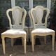 Ensemble de 4 chaises shabby