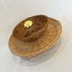 Applique murale en osier deux  panier rotin vintage 27 cm